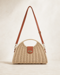 Bolso media luna Duna — Textura trenzada, silueta limpia